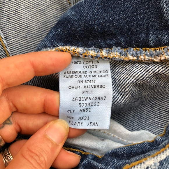 SOLD Vintage Ralph Lauren dark wash flare jeans - Picture 5 of 10